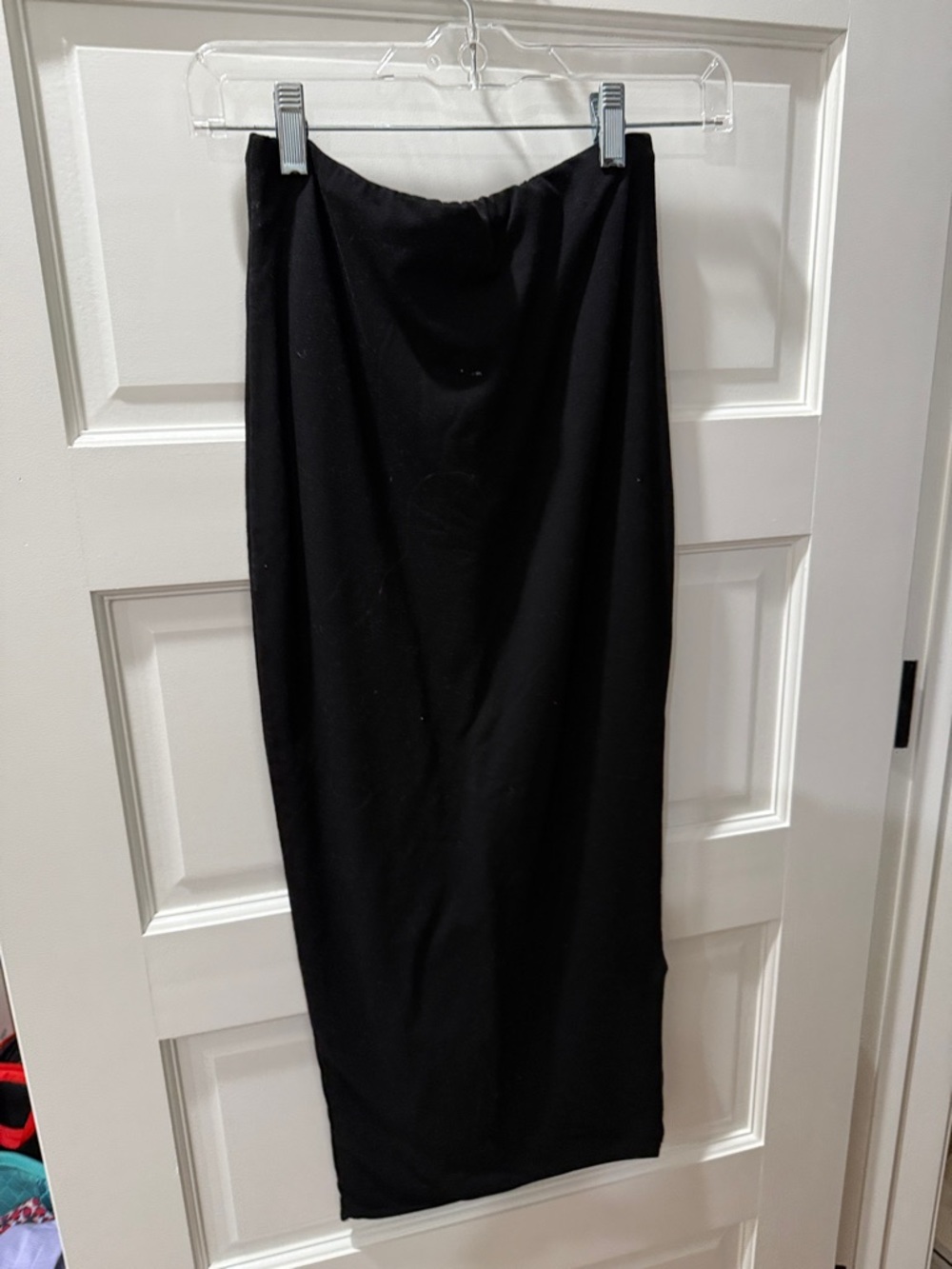 Straight black maxi skirt